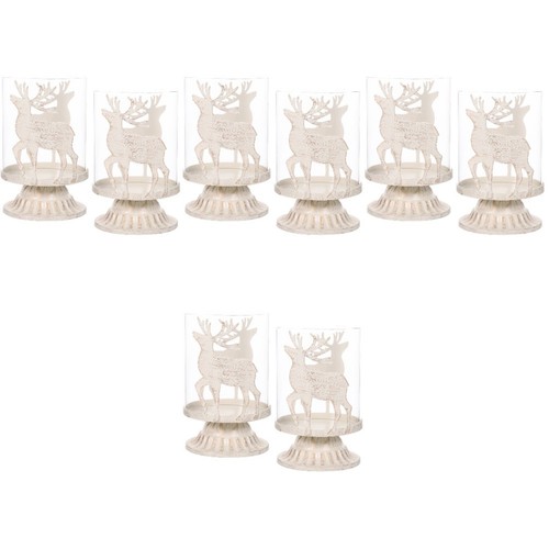 Beige iron glass candle - beige,