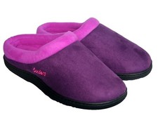 LADIES PLUM COLOUR COOLERS LIGHTWEIGHT MEMORY INSOLE MULE SLIPPER SIZES 3-8