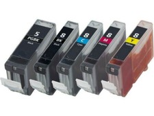 5x PGI-5 / CLI-8 Ink Cartridges for Canon Pixma iP4300 iP5300 iP7600 MP610 MP950