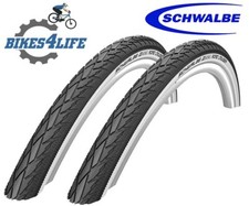 2 x Schwalbe Road Cruiser White Wall  700 x 32c Cycle Tyres