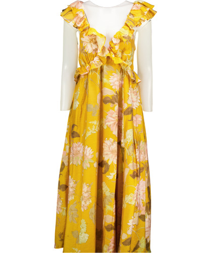 Reiss lucy frill floral - frill, midi