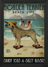 Border Terrier Dog Framed Wall