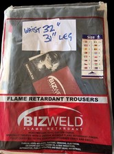 Portwest Bizweld Flame Resistant Welding Trousers Bottle Green BIZ3 32" R