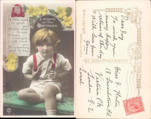 Birthday greeting with child