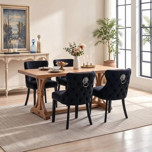 Set velvet dining chairs - set,