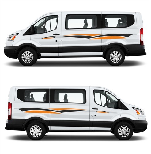 Decal graphics black orange - decal,