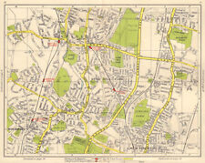N LONDON. Enfield Ponder's End Edmonton Winchmore Hill Bush Hill Park 1948 map