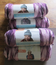 Yarnspirations Caron Simply Soft Yarn In Grape Purple violet 5oz balls  New     
