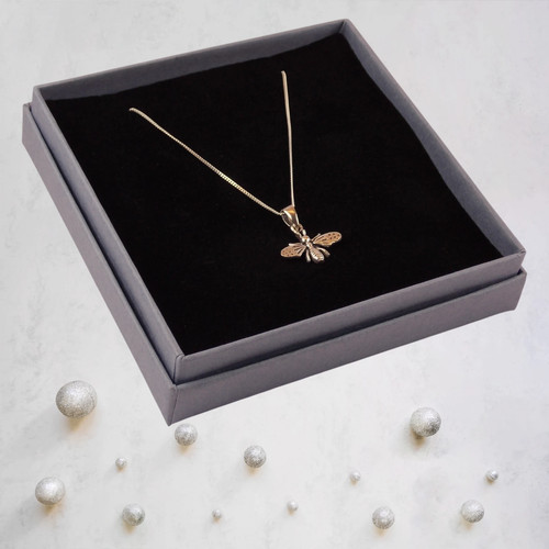 Sterling silver bee - silver,