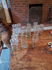 14 Vintage Glass Pickle Jars, J.a Sharwoods, Moirs, Hayward, Gartons & Pan Yan