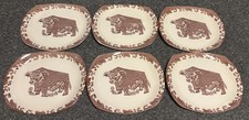 1970s Beefeater Fergus The Bull Steak Plates x6 English Ironstone
