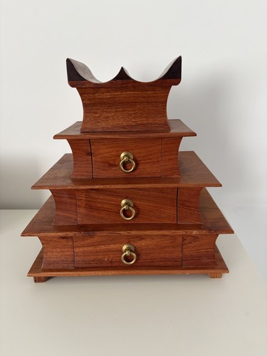 Oriental wooden drawer - wooden,