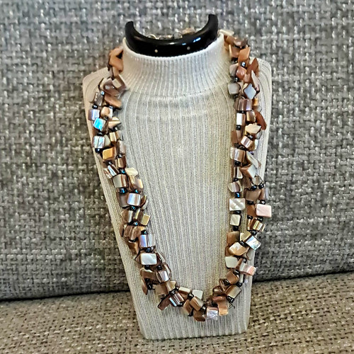 Beaded statement necklace - beaded,