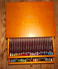 Derwent Coloursoft Pencils - Set of 48 in Wooden Gift Presentation Box Fineart