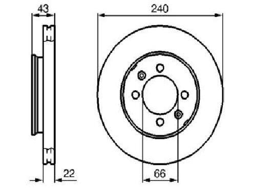 Genuine bosch brake disc - genuine, 0