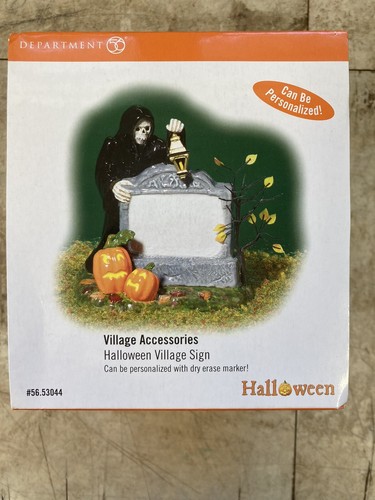 Dept halloween village sign - halloween,