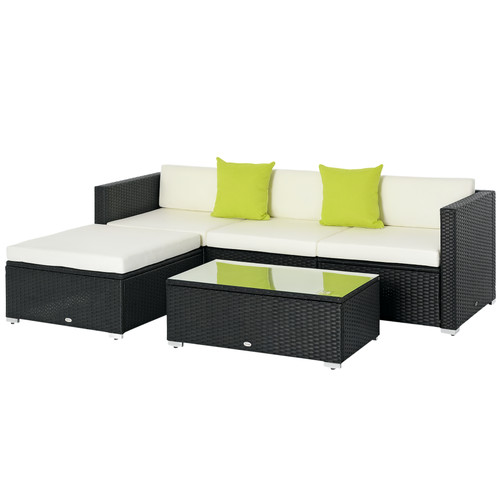 Outsunny pieces rattan sofa - outsunny,