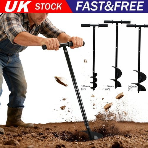 Manual hand earth auger fence - hand,