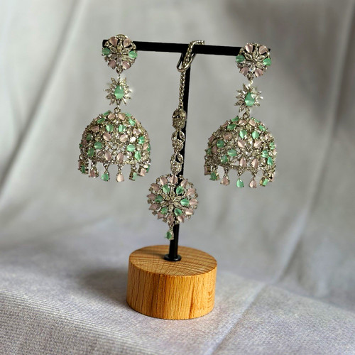 Silver plated jhumka - silver,