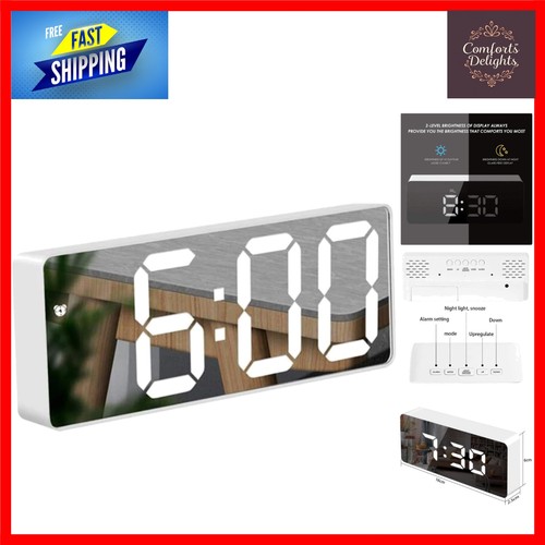 Sleek digital alarm clock - clock,, 3"
