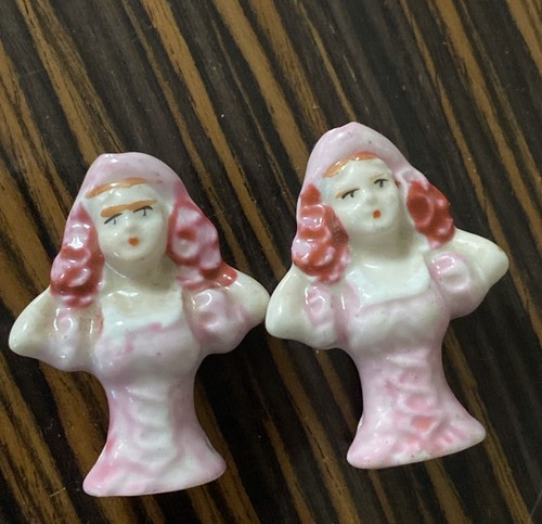 Antique porcelain half dolls - antique,