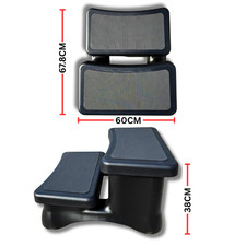 Hot Tub Steps 2-Tier Non-Slip Spa Step | Heavy Duty Weather Resistant Plastic