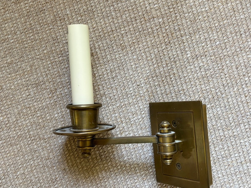 Three antique brass - , wall