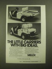 1987 Melex Utility Vehicles Ad - The Little Carriers With Big Ideas