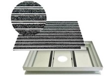 Floor mat grosgrain aluminium