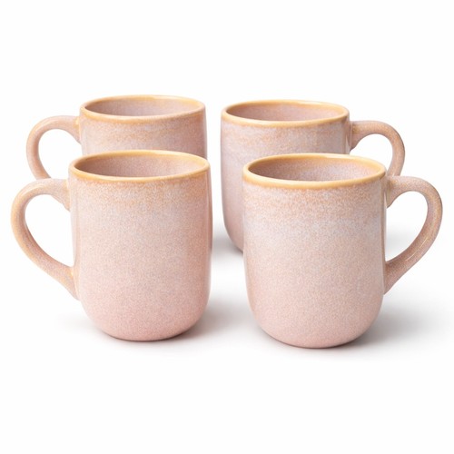 Set pink coffee mugs 14oz - 4,