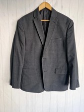 Debenhams The Collection Suit Jacket Size 44S in Blue Glen Check D33