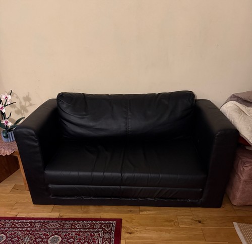 Ikea askeby black faux leather - ikea,