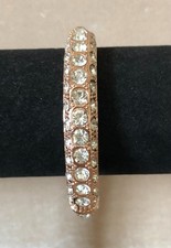 Bracelet / Bangle Rose Gold Coloured  - clear stones Metal Costume Jewellery