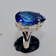 Blue Topaz Gemstone Ring, 925 Sterling Silver Ring, Handmade Ring All Size'