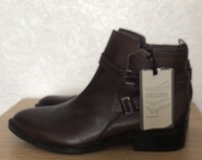 TU Sainsburys Brown Leather Ankle Boot BNWT Size 5
