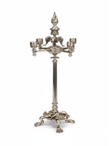 Silver plated five - five-light, table