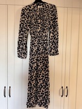 TOAST -  Trailing Leaf floral black beige pintuck Dress - Size 10