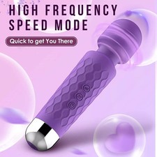 20 Speed Magic Wand Body Massager powerful Waterproof 10 Vibration Modes UK