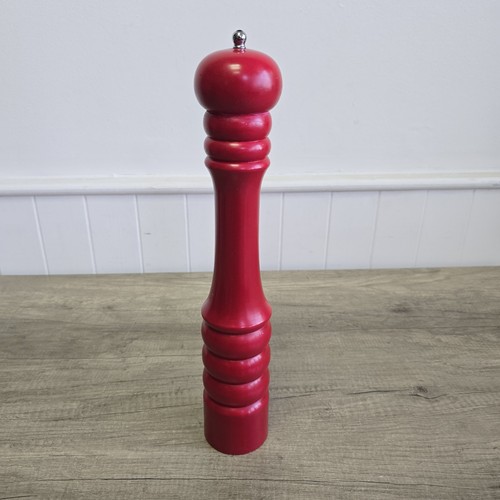 Large red wooden pepper - wooden, mill