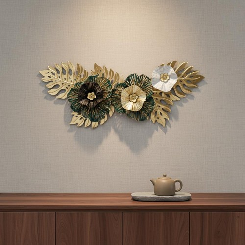Metal flower wall decor - metal,