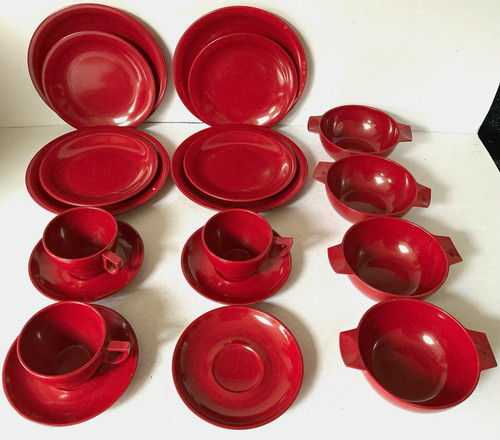 Melaware red plastic plates - melaware,