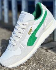 Puma RX 737 Vintage Trainer White Green Light Grey