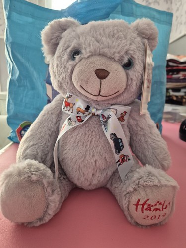 Hamleys grey plush teddy bear - hamleys,