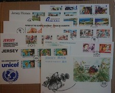 1996 9 Jersey FDCs Excluding 70th Birthday Of Queen
