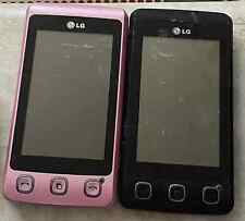 LG Cookie KP500 GSM Smartphones x 2 - Pink and Black (Untested)