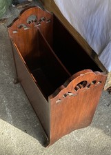 Vintage Mahogany Magazine Rack
