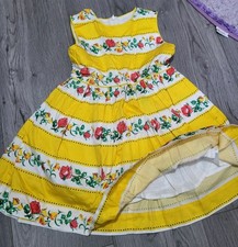 Rachel Riley Dress Age 4 Years Yellow Flowers