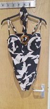 Swimsuit/swimming Costume Size 44d Nwot Underwired Belted
