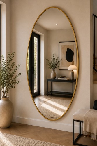 Mirroroutlet large gold metal - large,