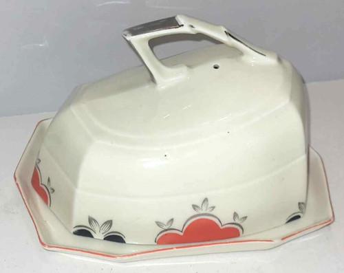Ceramic art deco cheese - cheese, butter